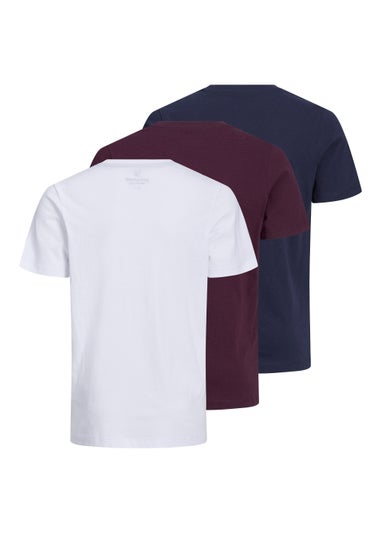 Jack & Jones Junior 3 Pack Navy Warrior T-Shirts
