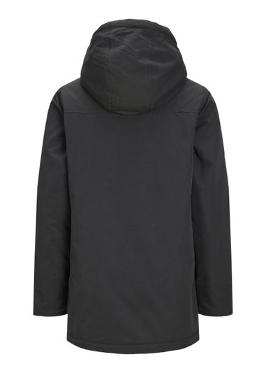 Jack & Jones Junior Black Parka Jacket (6-16yrs)