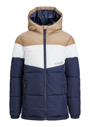 Jack & Jones Junior Daniel Multicoloured Puffer Jacket (6-16yrs)