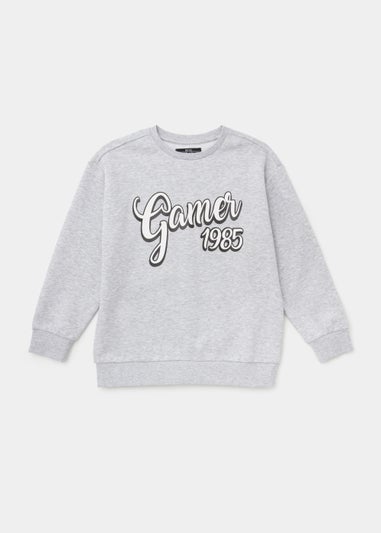 Boys Grey Gamer Sweatshirt (4-13yrs)