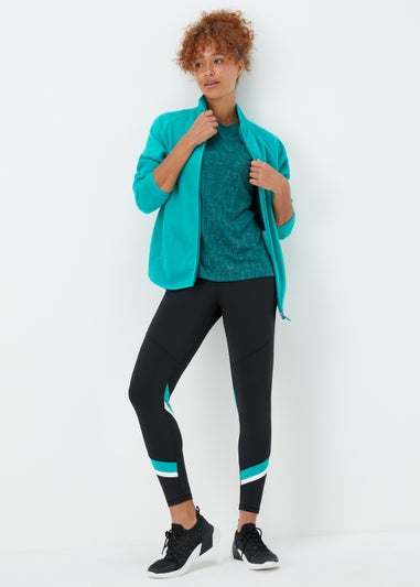 Souluxe Dark Green Jacquard Mesh Sports T-Shirt