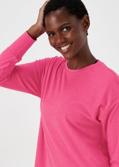 Souluxe Bright Pink Long Sleeve Sports T-Shirt