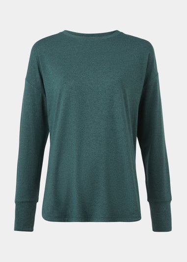 Souluxe Dark Green Long Sleeve Sports T-Shirt
