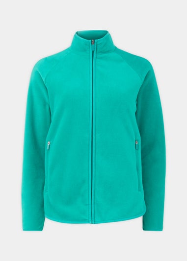 Green Zip Up Polar Fleece Sports Jacket