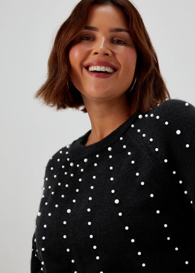 Papaya Curve Black Pearl Knitted Jumper
