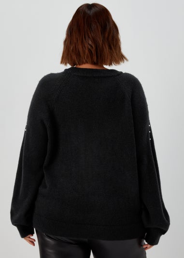 Papaya Curve Black Pearl Knitted Jumper