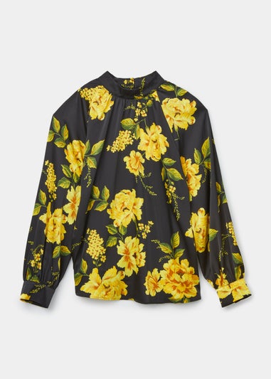 Papaya Multicoloured Floral Satin Top