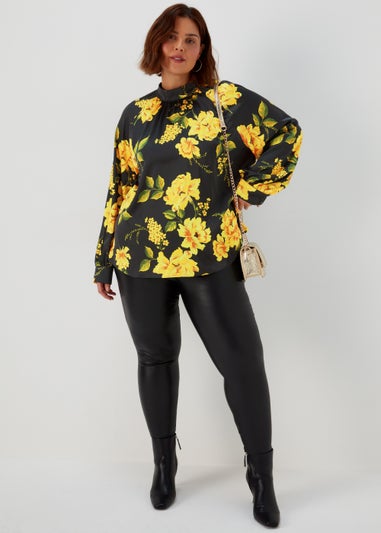 Papaya Multicoloured Floral Satin Top