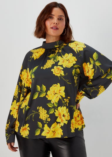 Papaya Multicoloured Floral Satin Top