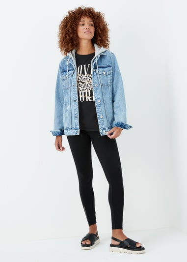 Black Love Slogan T-Shirt