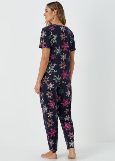 Navy Shine Bright Christmas Pyjama Set Matalan