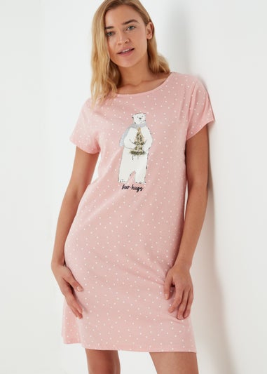 Pink Bear Print Nightie