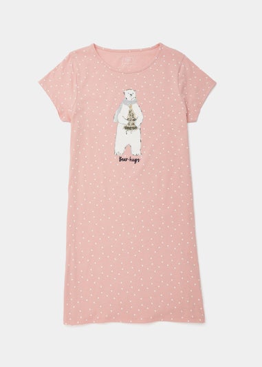 Pink Bear Print Nightie