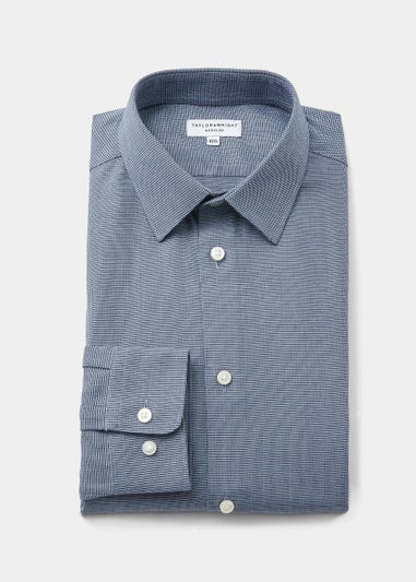 Taylor & Wright Navy Texture Regular Fit Shirt