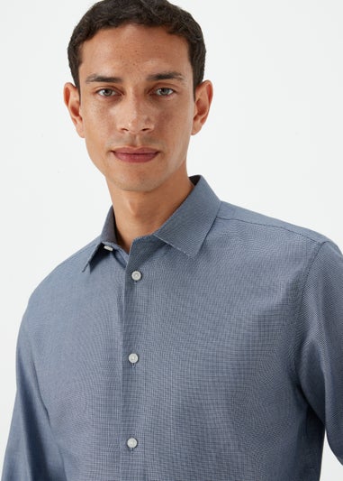 Taylor & Wright Navy Texture Regular Fit Shirt