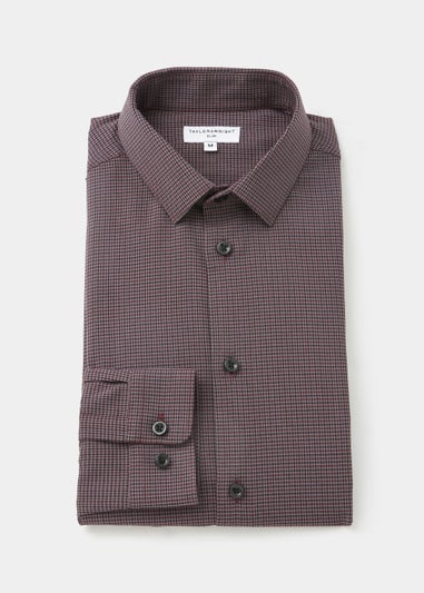 Taylor & Wright Burgundy Check Slim Fit Shirt