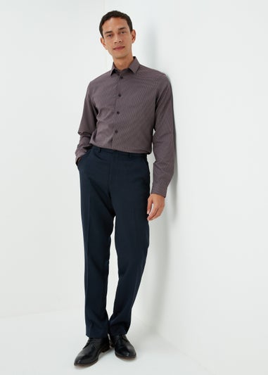 Taylor & Wright Burgundy Check Slim Fit Shirt