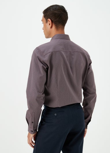 Taylor & Wright Burgundy Check Slim Fit Shirt