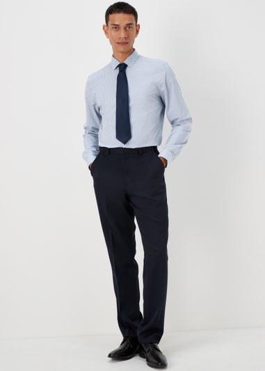 Taylor & Wright Grey Geo 4 Way Stretch Slim Fit Shirt
