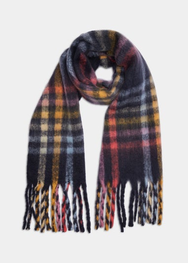 Multicoloured Check Print Scarf