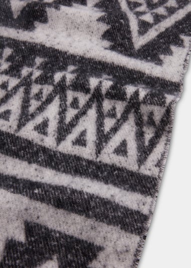 Black & White Navajo Print Scarf