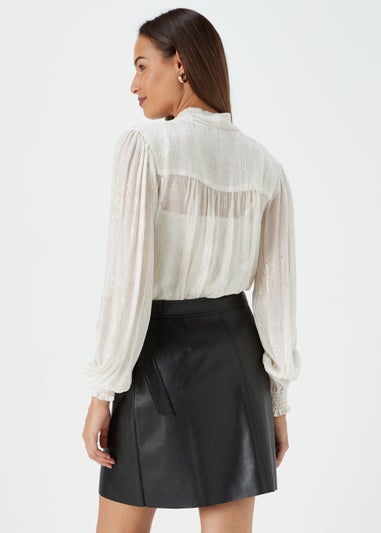 Et Vous Ivory Bow Blouse