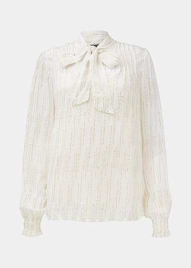 Et Vous Ivory Bow Blouse