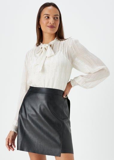 Et Vous Ivory Bow Blouse