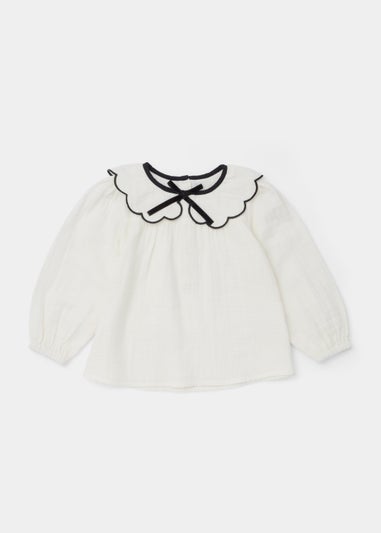 Girls Cream Embroidered Blouse (9mths-6yrs)
