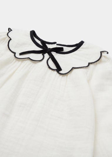 Girls Cream Embroidered Blouse (9mths-6yrs)
