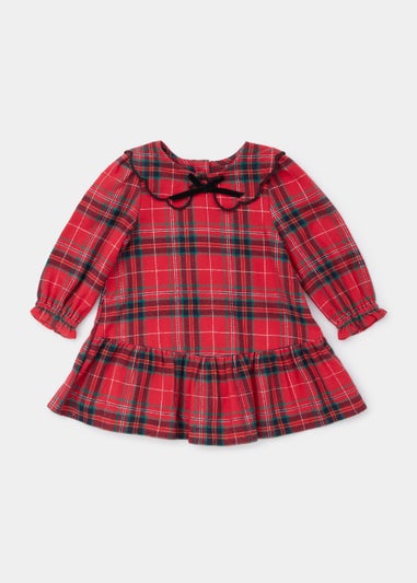 Girls Red Tartan Dress (9mths-6yrs)