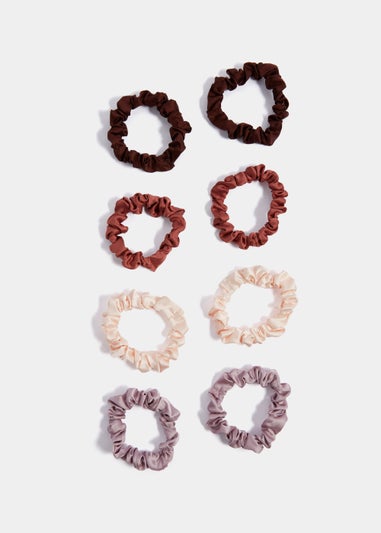 8 Pack Silk Scrunchies