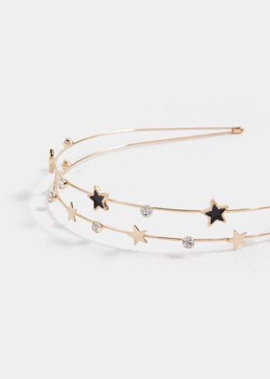 Gold Metal Star Headband