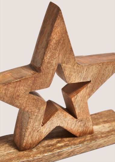 Wooden Star on Stand (25cm x 25cm x 2.5cm)