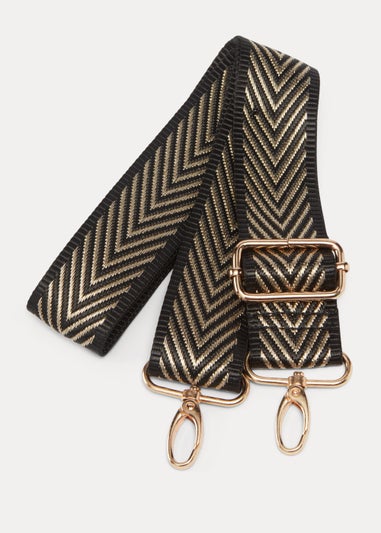 Black & Gold Single Bag Strap