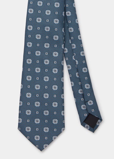 Taylor & Wright Ice Blue Geo Print Tie