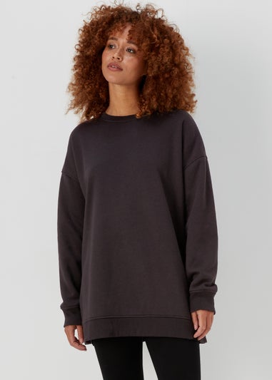 Black Longline Sweatshirt