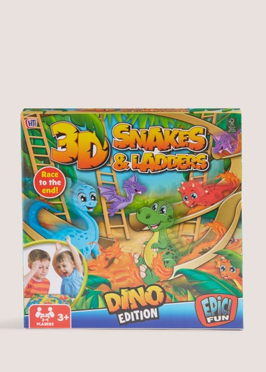 Kids 3D Dinosaur Snakes & Ladders Game
