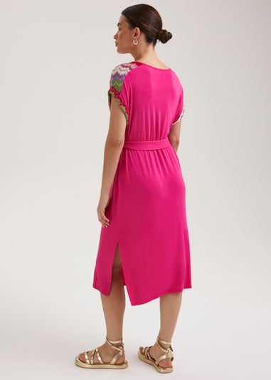 Pink Zigzag T-Shirt Dress