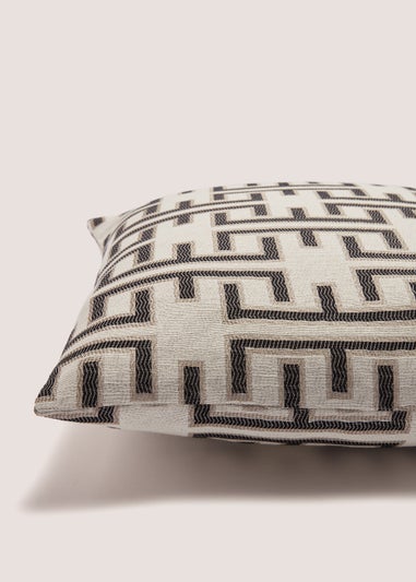 Monochrome Maze Cushion (43cm x 43cm)