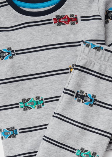 Boys Grey Racing Car Pyjama Set (9mths-5yrs)