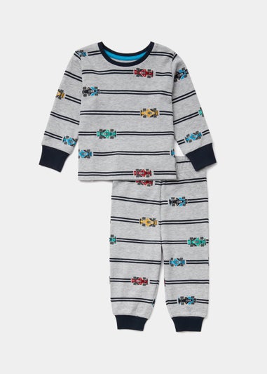 Boys Grey Racing Car Pyjama Set (9mths-5yrs)