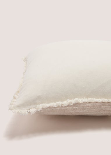 Beige & Cream Embellished Floral Cushion (43cm x 43cm)