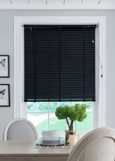 50mm Venetian Black Wood Blind