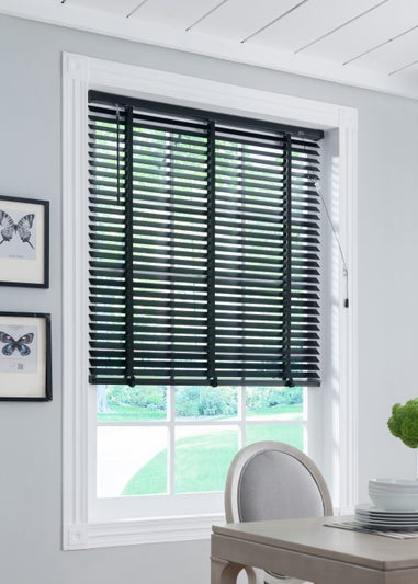 50mm Venetian Black Wood Blind