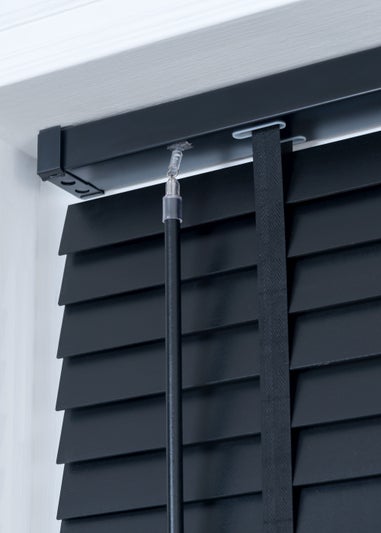 50mm Venetian Black Wood Blind