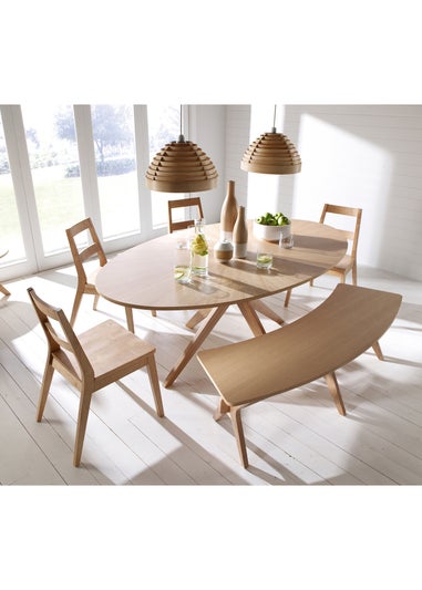 LPD Furniture Set of 2 Malmo Chair White Oak (815x560x430mm)