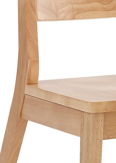 LPD Furniture Set of 2 Malmo Chair White Oak (815x560x430mm)