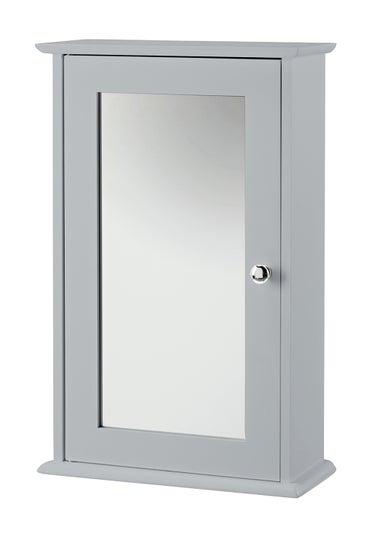 LPD Furniture Alaska Wall Cabinet With Mirror Grey (530x150x340mm)