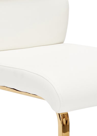 LPD Furniture Set of 2 Antibes Dining Chairs White (950x640x430mm)